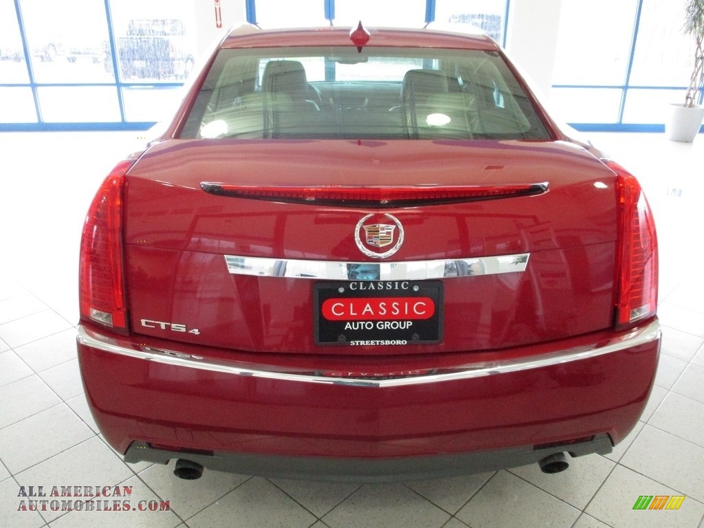 2010 CTS 4 3.0 AWD Sedan - Crystal Red Tintcoat / Light Titanium/Ebony photo #8