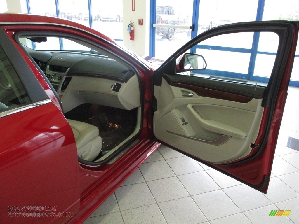 2010 CTS 4 3.0 AWD Sedan - Crystal Red Tintcoat / Light Titanium/Ebony photo #16