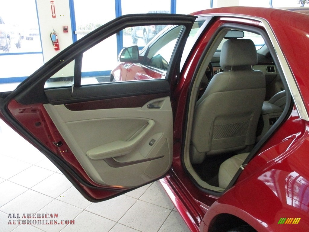 2010 CTS 4 3.0 AWD Sedan - Crystal Red Tintcoat / Light Titanium/Ebony photo #23