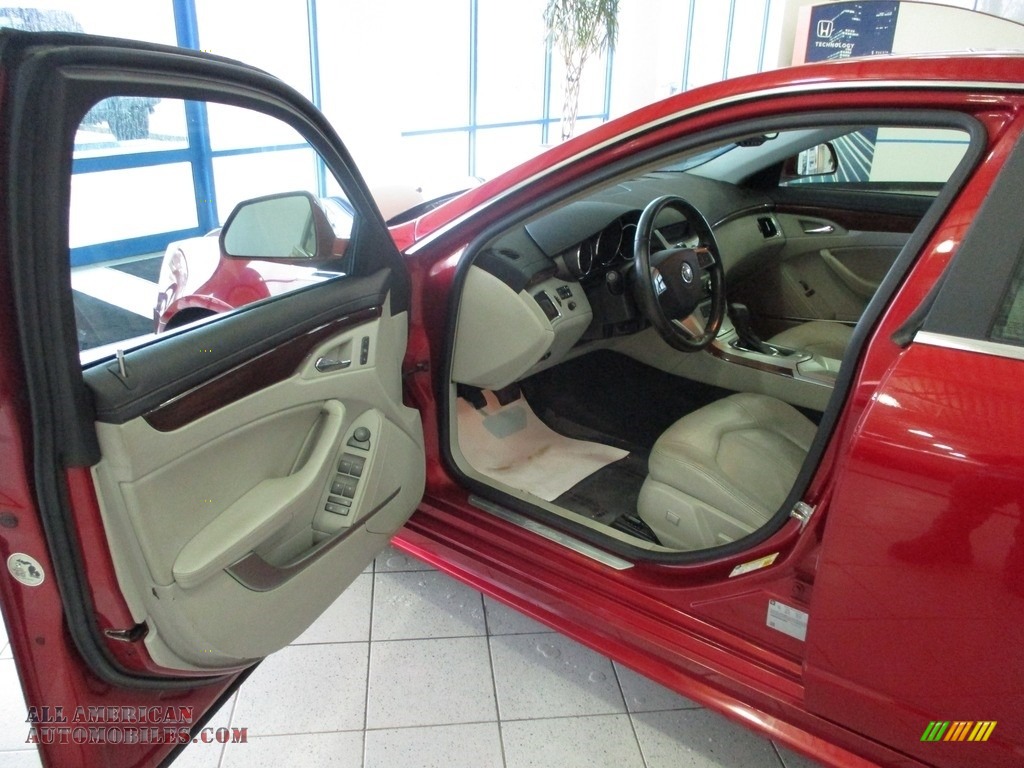 2010 CTS 4 3.0 AWD Sedan - Crystal Red Tintcoat / Light Titanium/Ebony photo #26