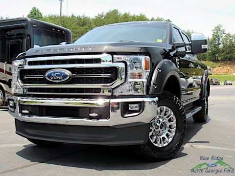 Agate Black 2021 Ford F350 Super Duty Lariat Crew Cab 4x4