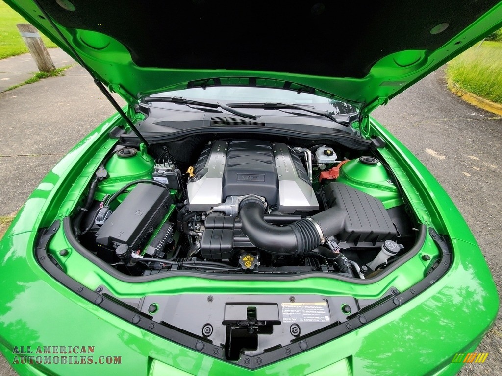 2011 Camaro SS Coupe - Synergy Green Metallic / Black photo #7