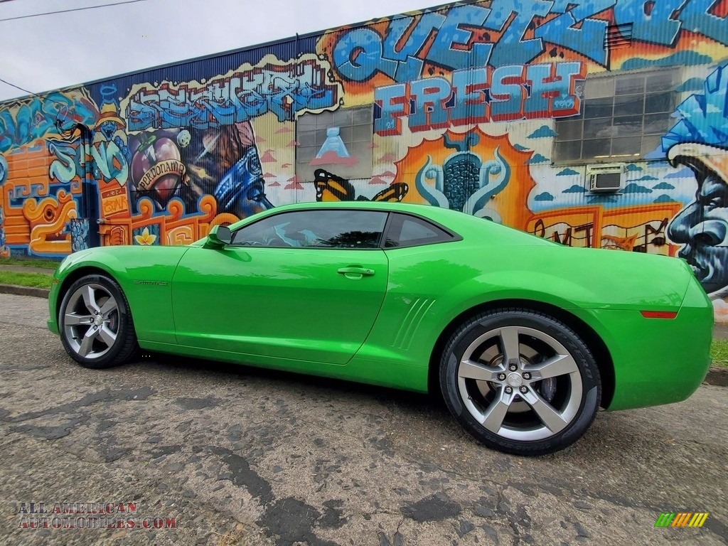 2011 Camaro SS Coupe - Synergy Green Metallic / Black photo #22