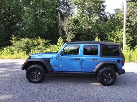 Hydro Blue Pearl 2022 Jeep Wrangler Unlimited Willys Sport 4x4