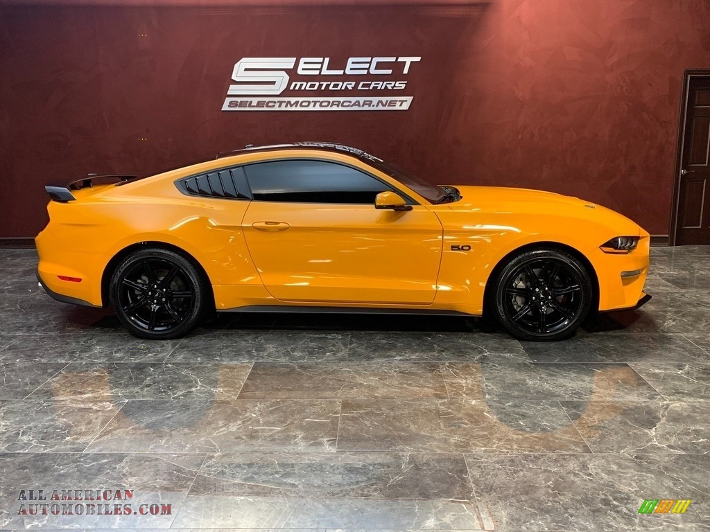 2019 Mustang GT Premium Fastback - Orange Fury / Ebony photo #4
