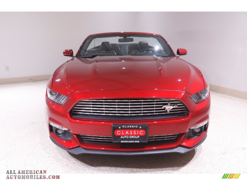 2017 Mustang EcoBoost Premium Convertible - Ruby Red / Ebony photo #3