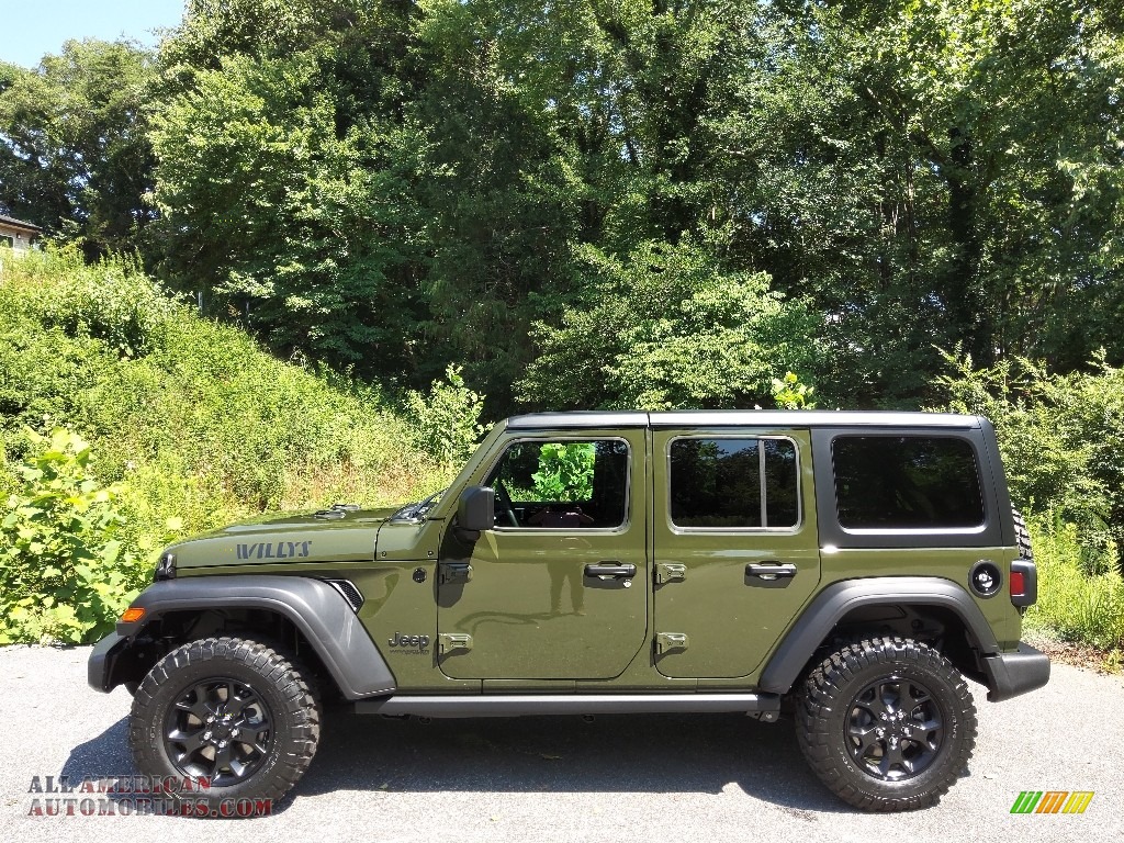 2022 Wrangler Unlimited Willys Sport 4x4 - Sarge Green / Black photo #1