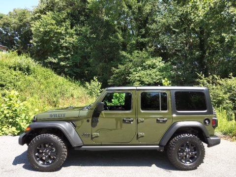 Sarge Green 2022 Jeep Wrangler Unlimited Willys Sport 4x4