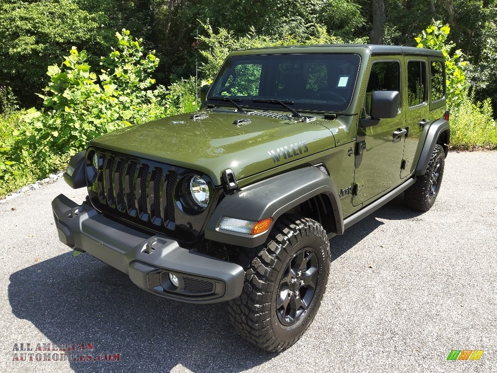 2022 Wrangler Unlimited Willys Sport 4x4 - Sarge Green / Black photo #2