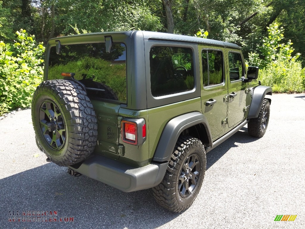 2022 Wrangler Unlimited Willys Sport 4x4 - Sarge Green / Black photo #6
