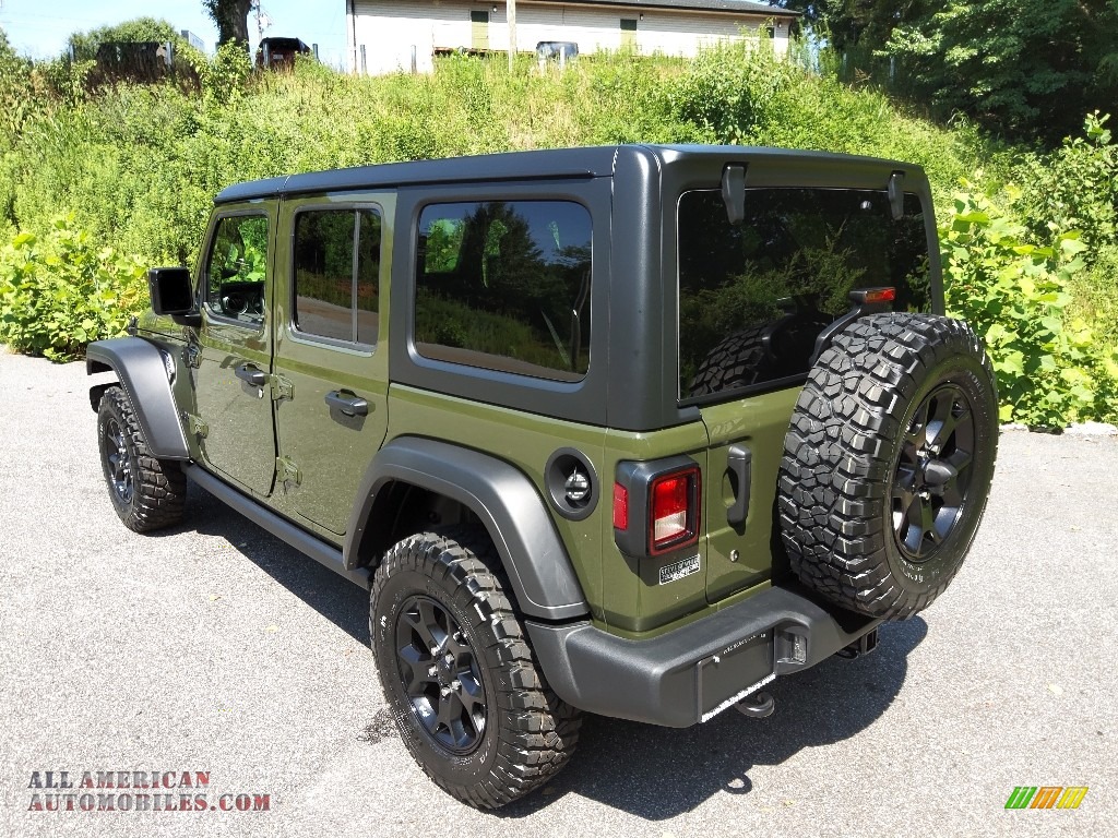 2022 Wrangler Unlimited Willys Sport 4x4 - Sarge Green / Black photo #8