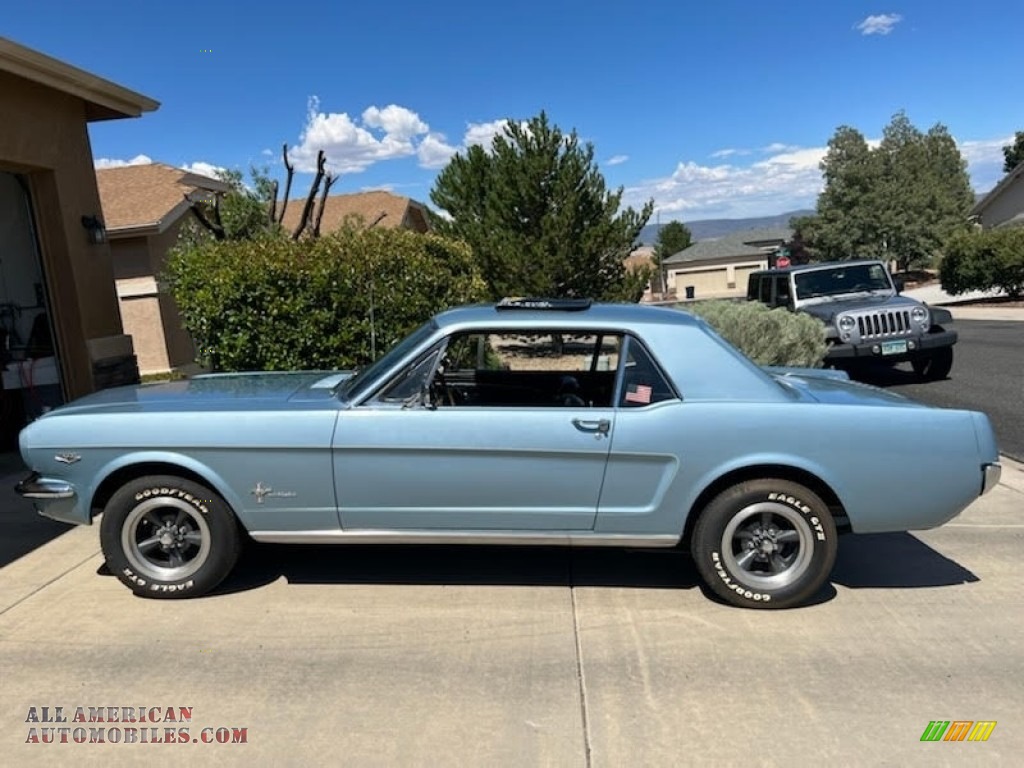 1966 Mustang Coupe - Silver Blue Metallic / Black photo #1