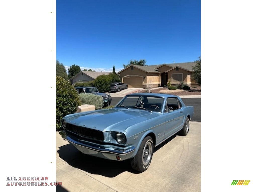 1966 Mustang Coupe - Silver Blue Metallic / Black photo #2