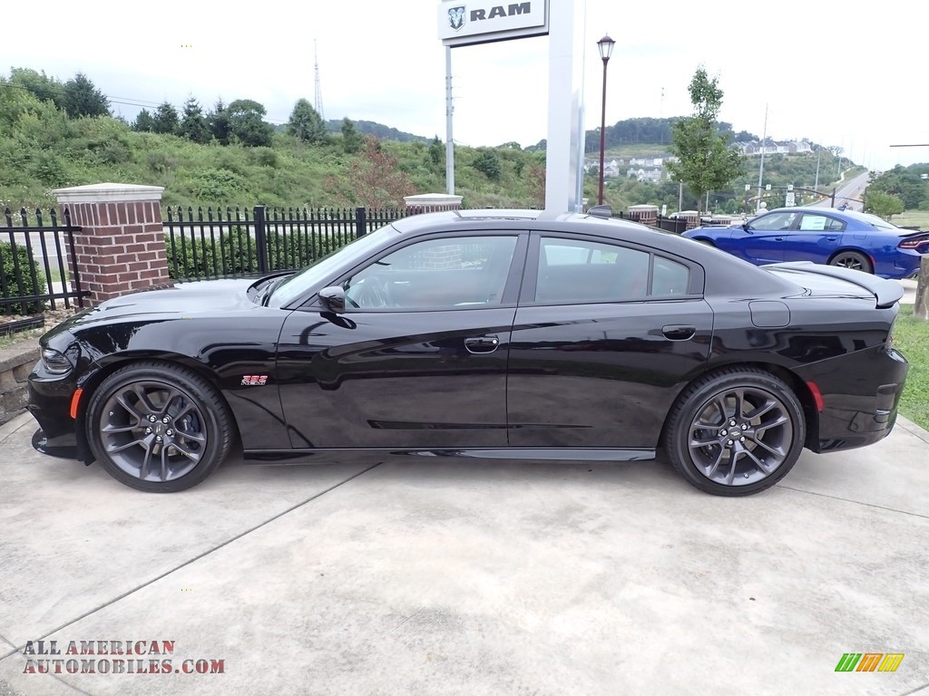 2022 Charger Scat Pack Plus - Pitch Black / Black/Ruby Red photo #2