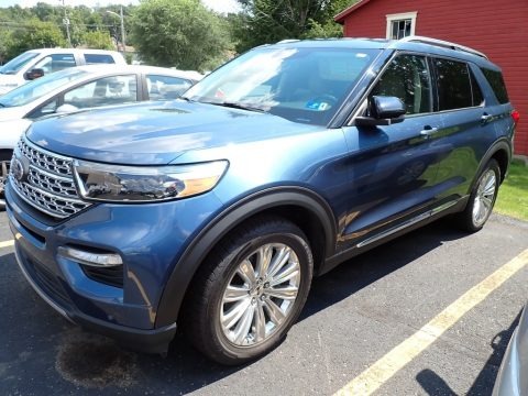 Blue Metallic 2020 Ford Explorer Limited 4WD