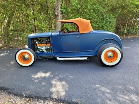 Blue 1930 Ford Model A Roadster