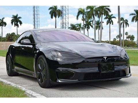 Solid Black 2021 Tesla Model S Plaid AWD