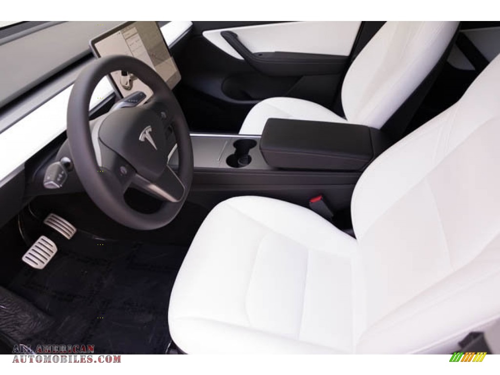 2022 Model Y Performance AWD - Pearl White Multi-Coat / White/Black photo #3