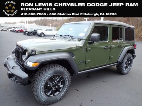 Sarge Green 2023 Jeep Wrangler Unlimited Willys 4x4