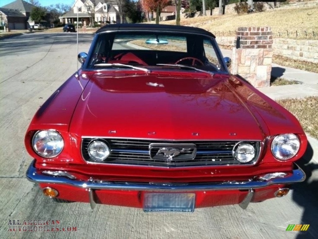 1966 Mustang Convertible - Candy Apple Red / Red photo #1