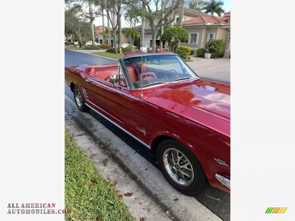 1966 Mustang Convertible - Candy Apple Red / Red photo #3