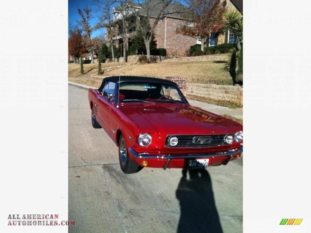 1966 Mustang Convertible - Candy Apple Red / Red photo #12