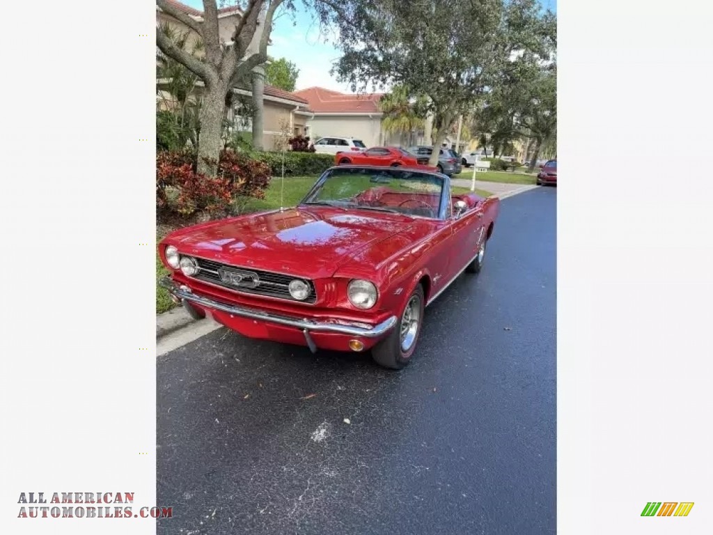 1966 Mustang Convertible - Candy Apple Red / Red photo #16
