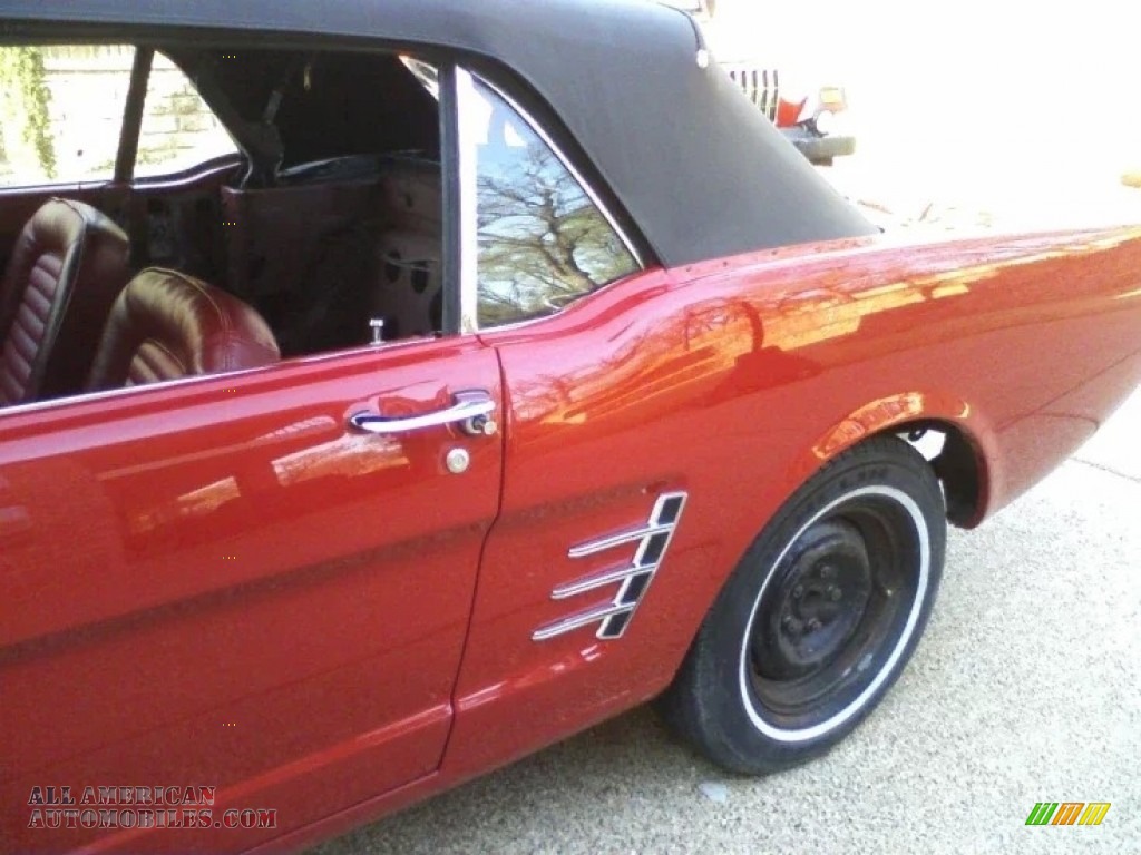 1966 Mustang Convertible - Candy Apple Red / Red photo #25