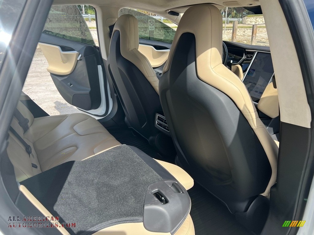 2015 Model S 85D - Solid White / Tan photo #15