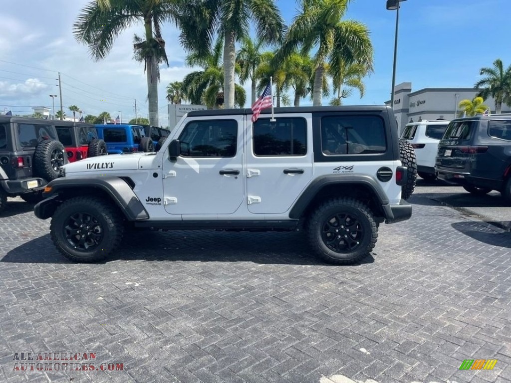 2022 Wrangler Unlimited Willys Sport 4x4 - Bright White / Black/Heritage Tan photo #1
