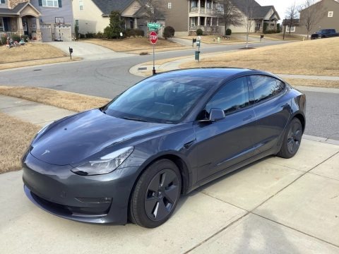 Solid Black 2022 Tesla Model 3 Long Range AWD
