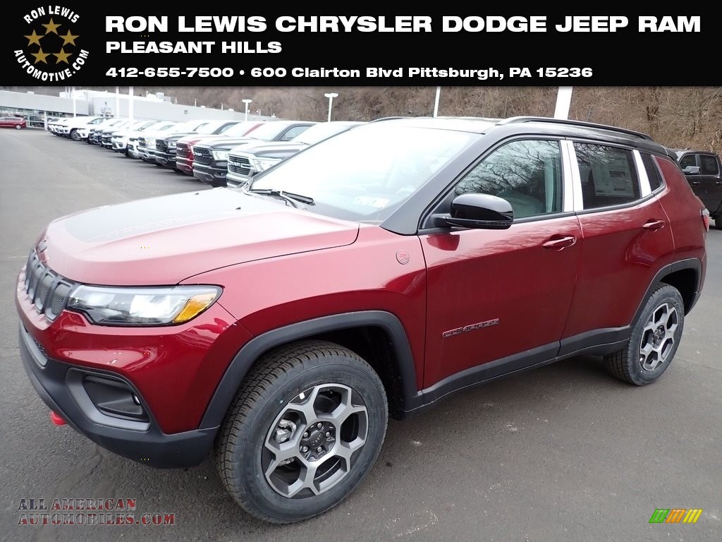 2022 Compass Trailhawk 4x4 - Velvet Red Pearl / Black/Ruby Red photo #1