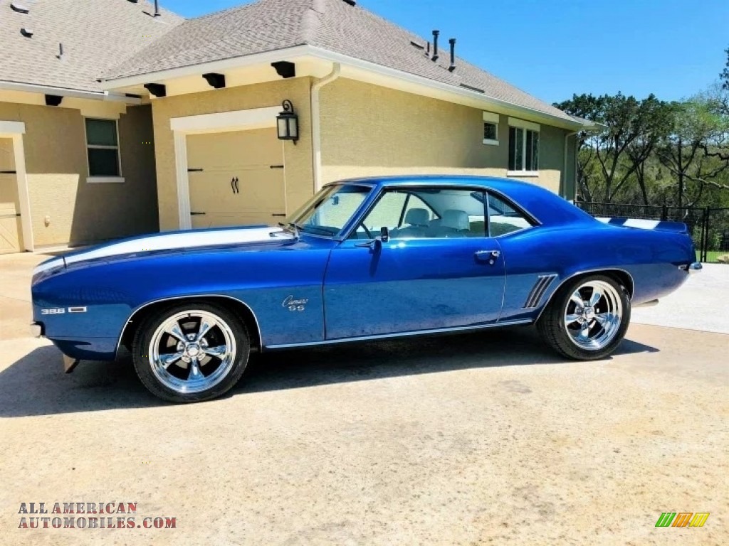 1969 Camaro SS Coupe - Bright Blue Metallic / Ivory/Black photo #1