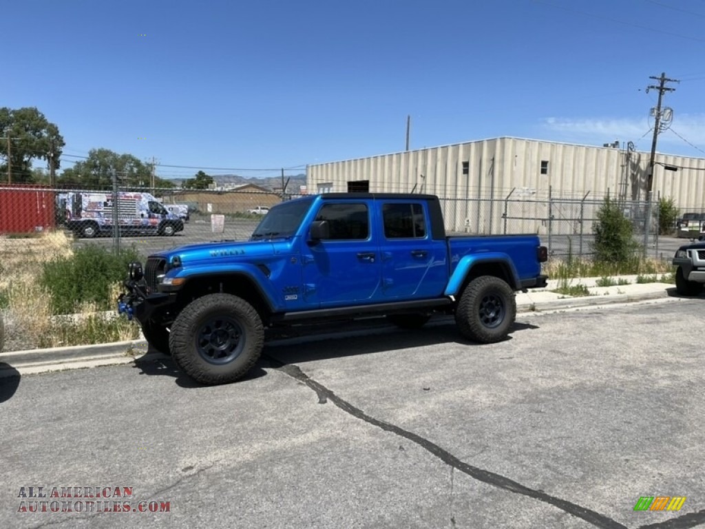 2022 Gladiator Willys 4x4 - Hydro Blue Pearl / Black photo #7