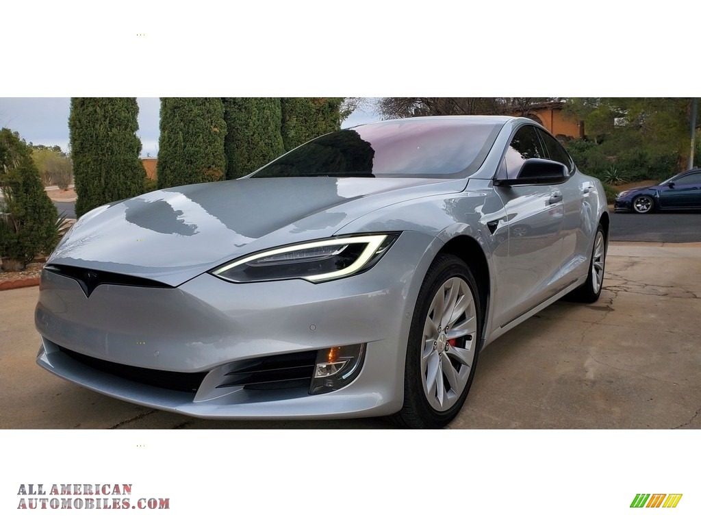 2017 Model S 100D - Silver Metallic / White photo #9