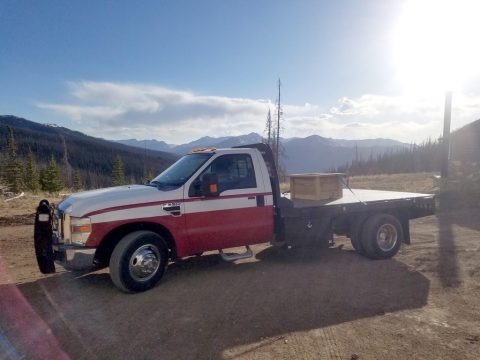Red 2009 Ford F350 Super Duty XLT Regular Cab 4x4 Chassis