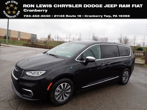 Brilliant Black Crystal Pearl 2023 Chrysler Pacifica Hybrid Limited