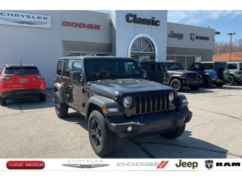 Black 2023 Jeep Wrangler Unlimited Sport Altitude 4x4