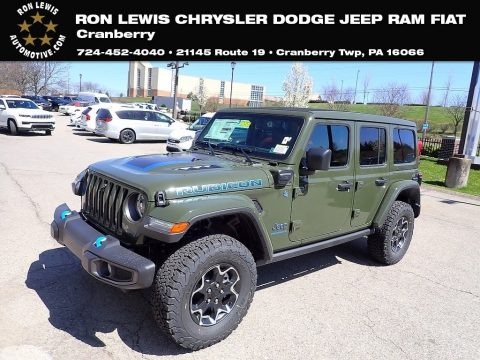 Sarge Green 2023 Jeep Wrangler Unlimited Rubicon 4XE Hybrid