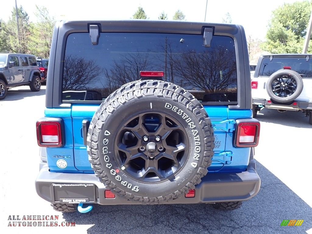 2023 Wrangler Unlimited Willys 4XE Hybrid - Hydro Blue Pearl / Black photo #4