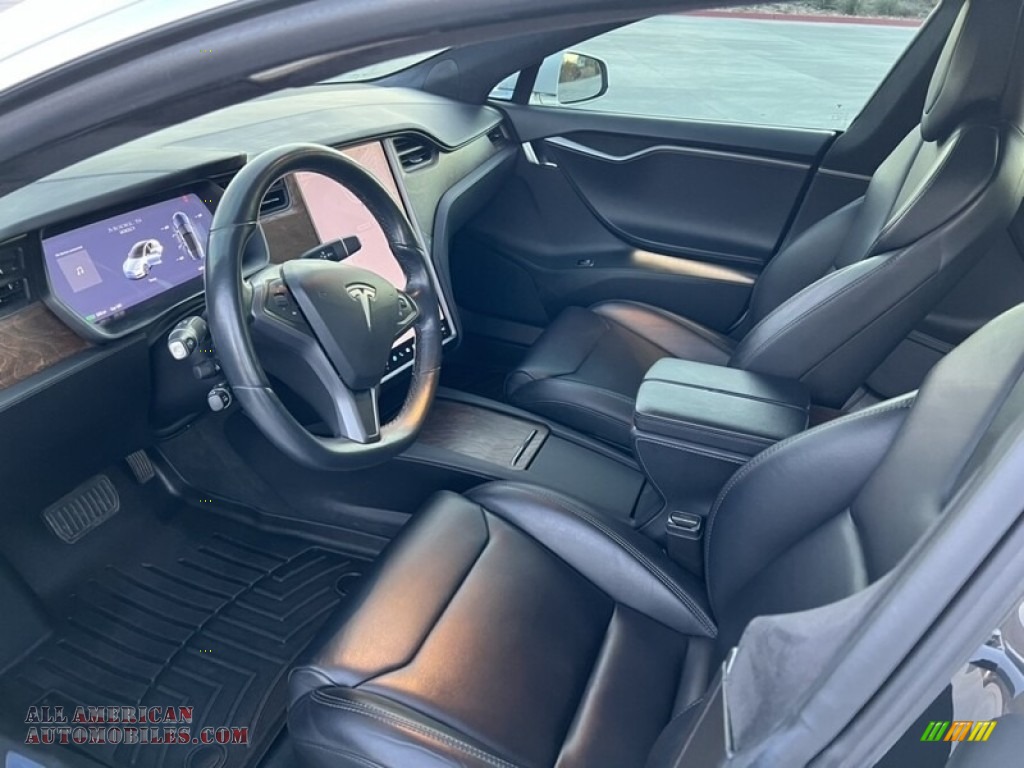 2018 Model S 100D - Pearl White Multi-Coat / Black photo #3