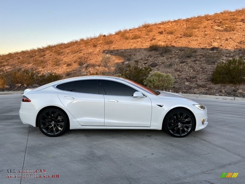 2018 Model S 100D - Pearl White Multi-Coat / Black photo #6