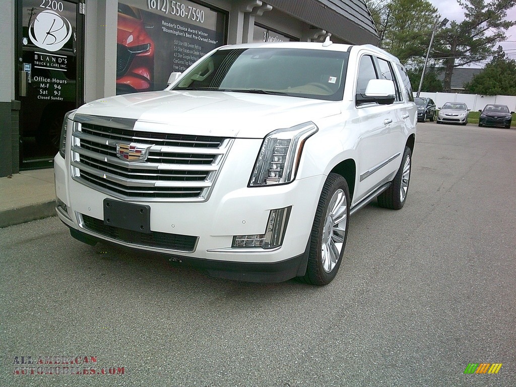 2016 Escalade Platinum 4WD - Crystal White Tricoat / Tuscan Brown photo #2