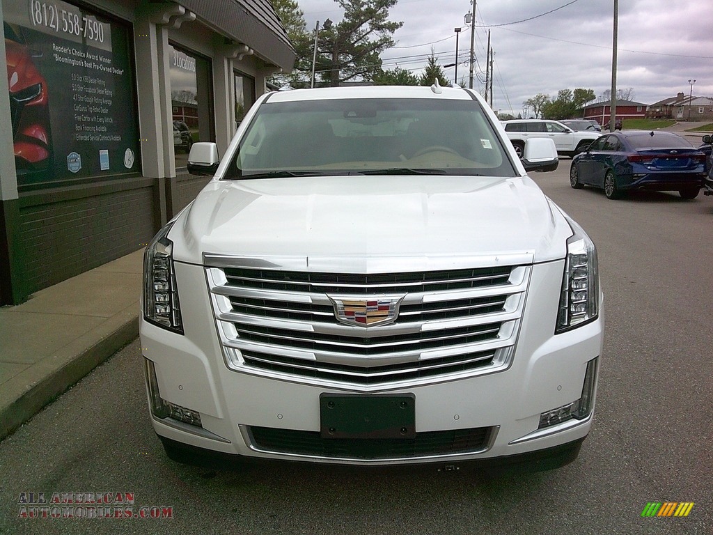2016 Escalade Platinum 4WD - Crystal White Tricoat / Tuscan Brown photo #3