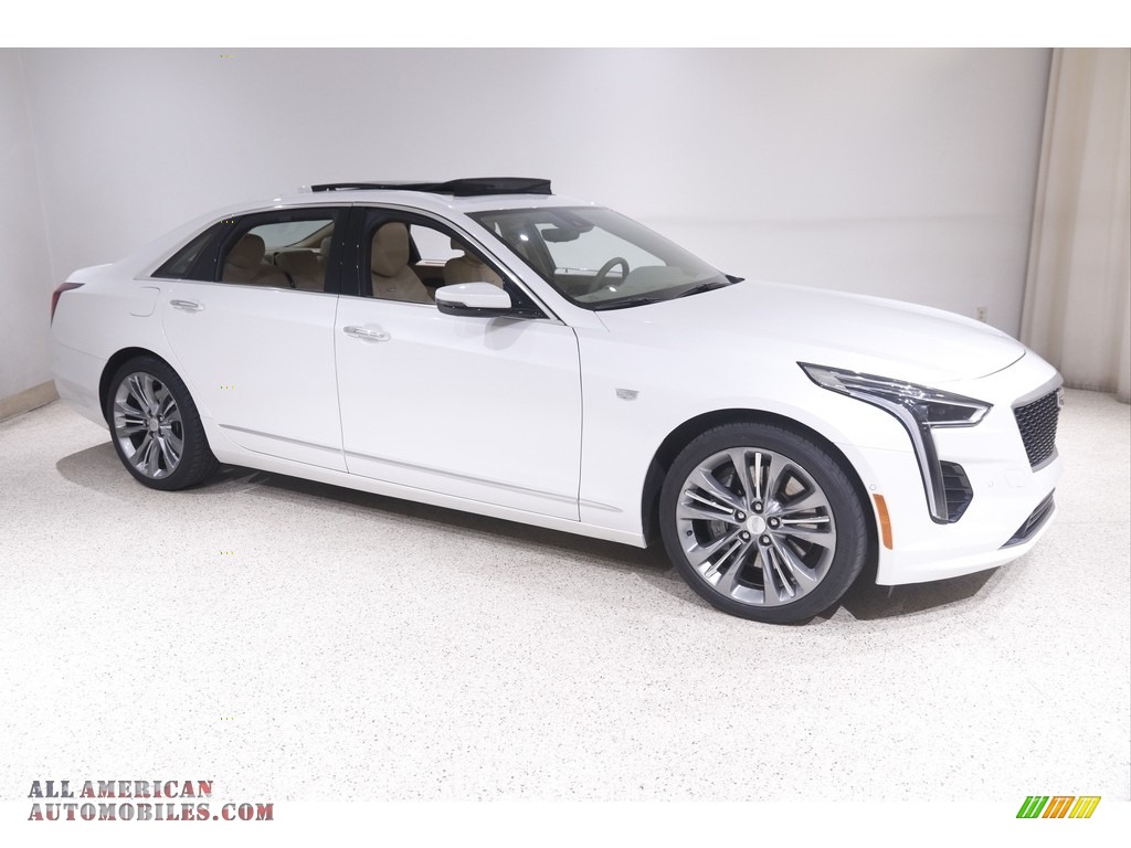 Crystal White Tricoat / Very Light Cashmere/Maple Sugar Cadillac CT6 Platinum AWD