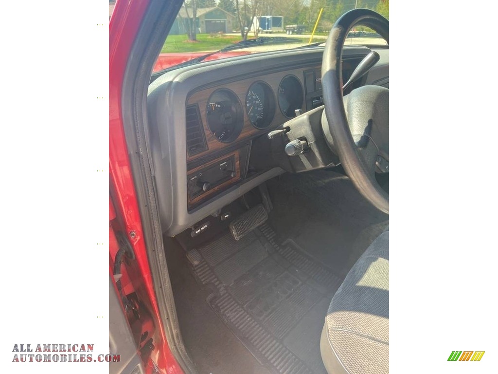 1993 Ram Truck D350 Extended Cab Dually - Poppy Red / Gray photo #16