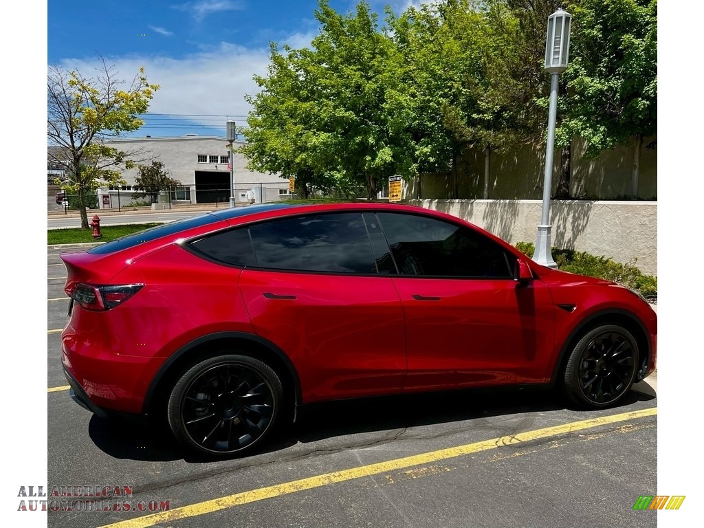 2022 Model Y Long Range AWD - Red Multi-Coat / Black photo #8