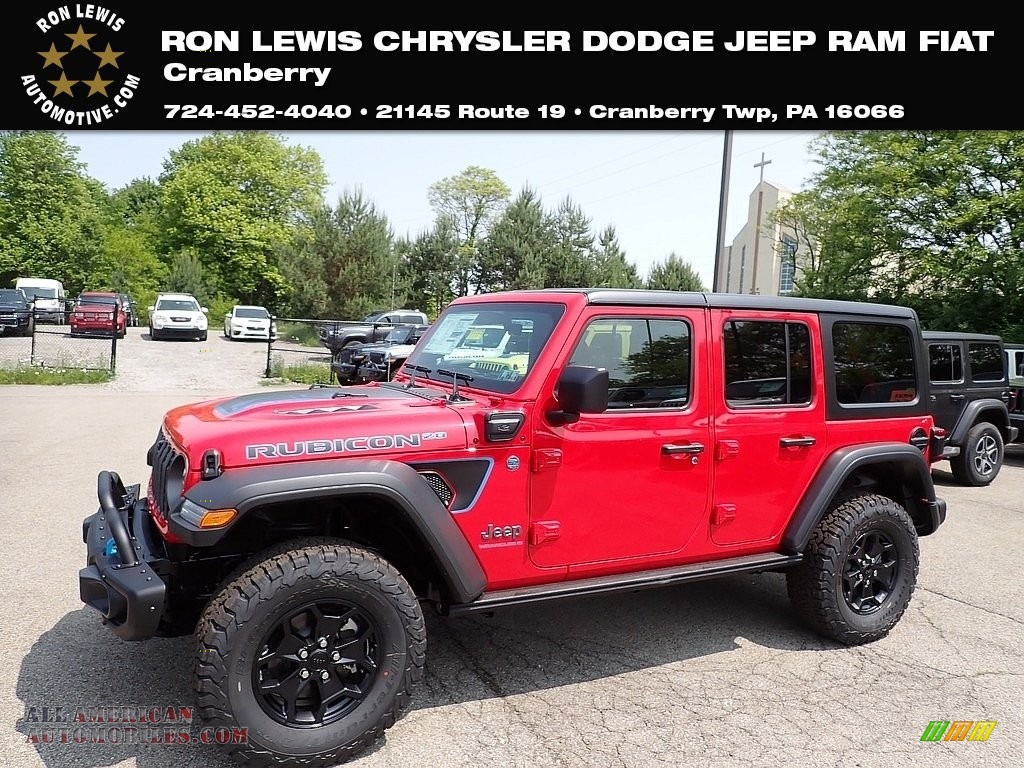 Firecracker Red / 20th Anniversary Red/Black Jeep Wrangler Unlimited Rubicon 4XE 20th Anniversary Hybrid