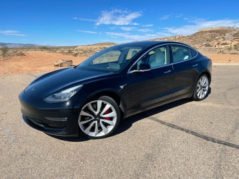 Solid Black 2019 Tesla Model 3 Performance