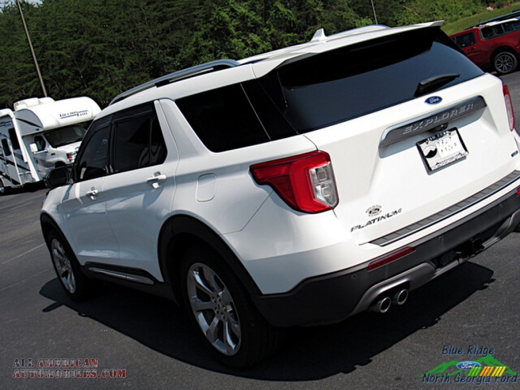 2020 Explorer Platinum 4WD - Star White Metallic Tri-Coat / Sandstone photo #31